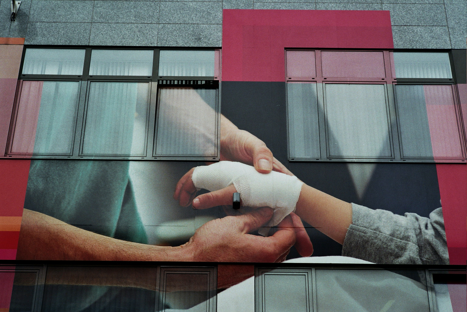 Hospital dressed up to give care giving message